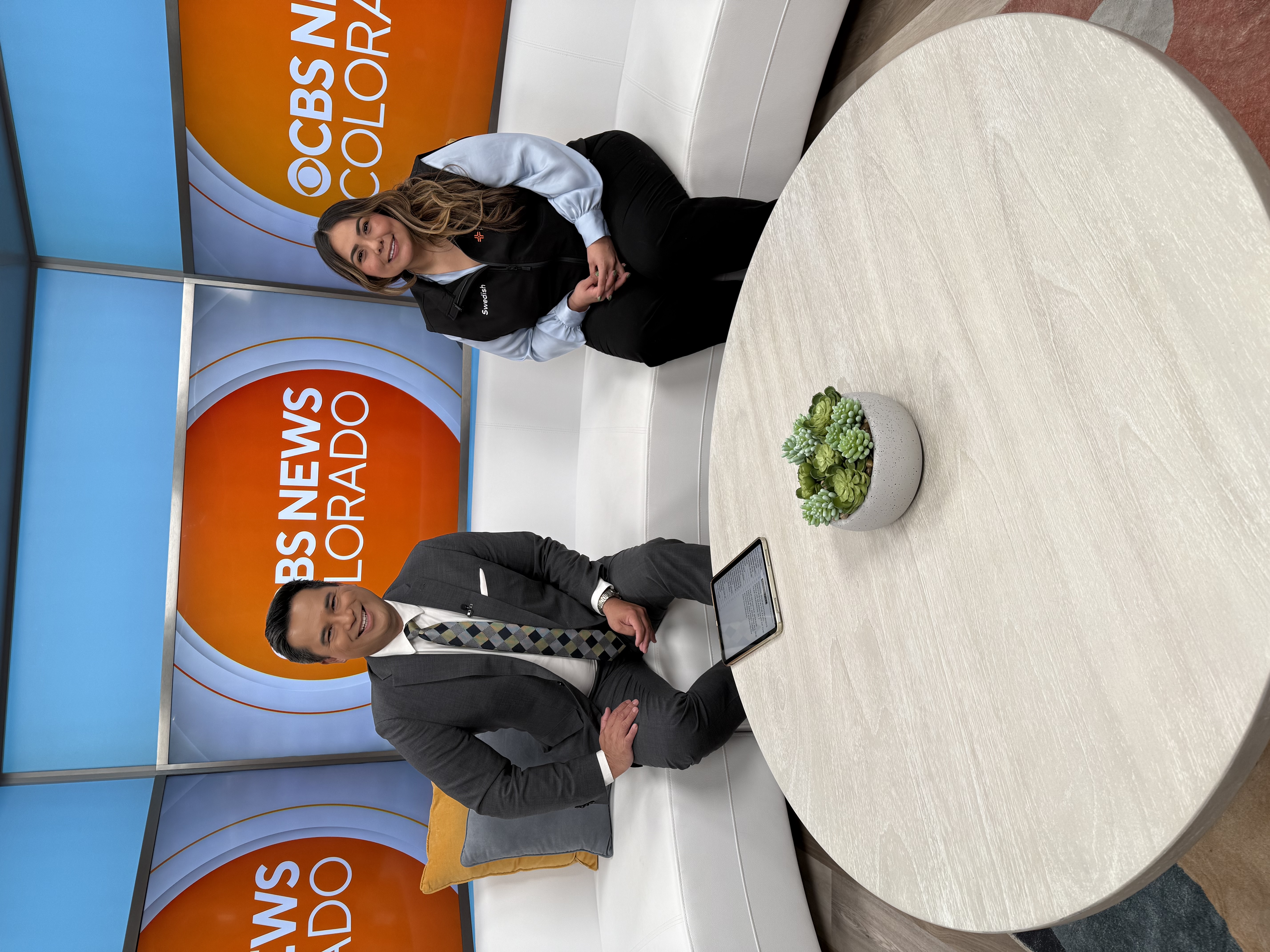 Savannah Bernal and the host of CBS Colorado.