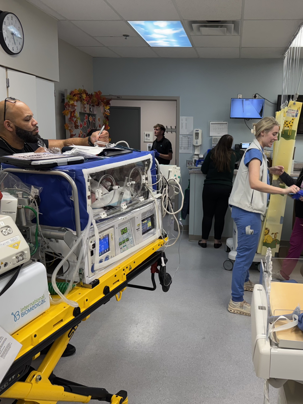 NICU colleagues caring for Tatum