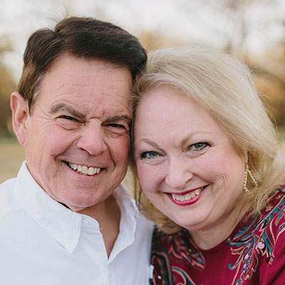 Cheryl Bates and her husband.