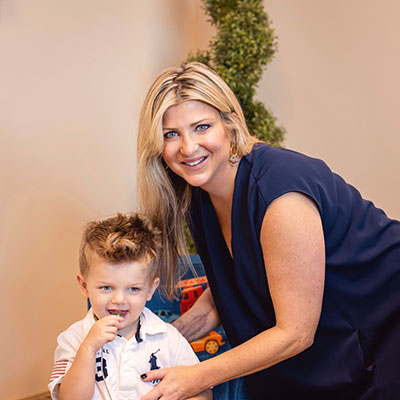 Carrie Grasso and her son