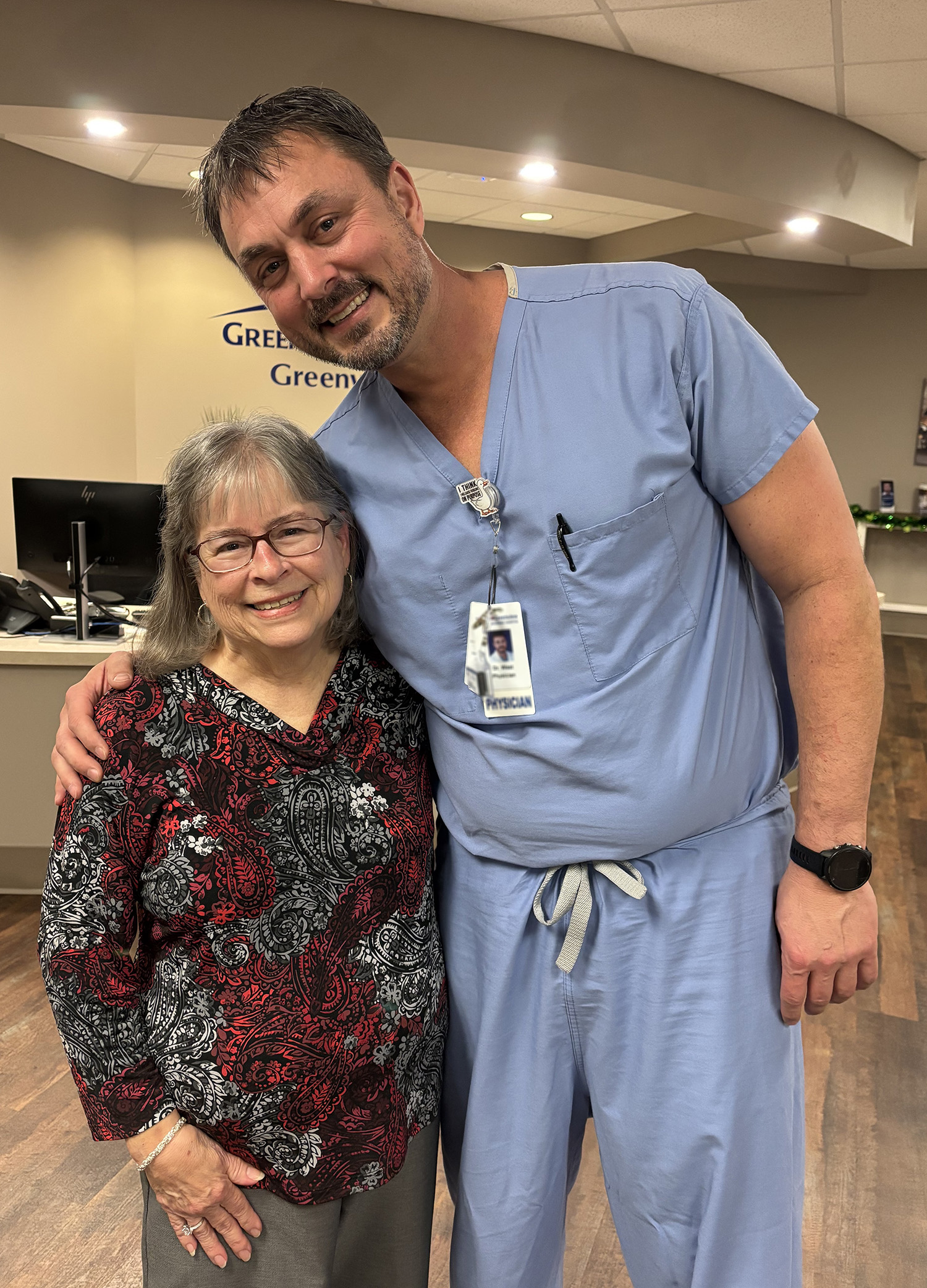 Sharon Smith and Dr. West.