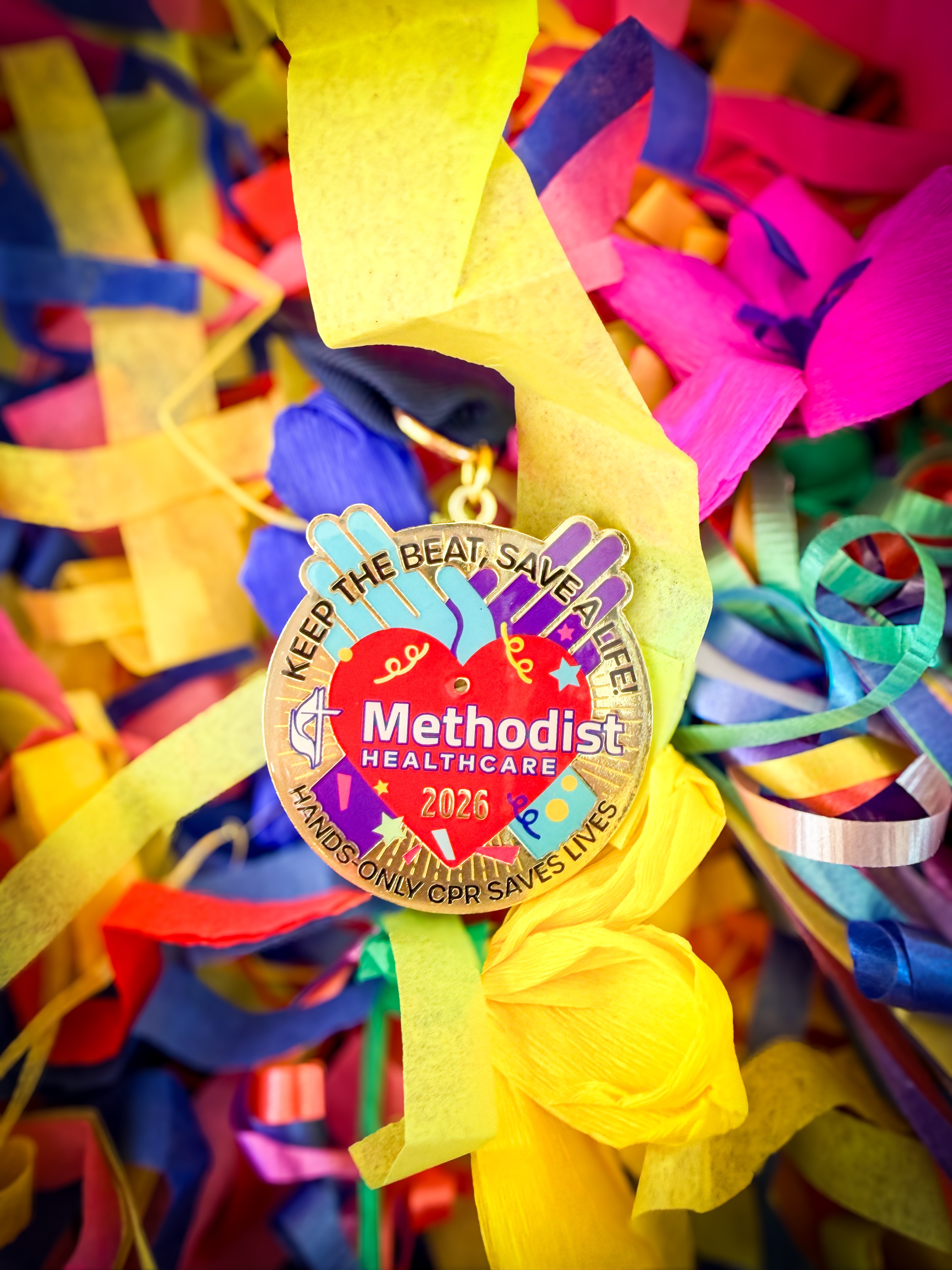 2026 Methodist Healthcare "Keep the Beat, Save a Life" Fiesta Medal.