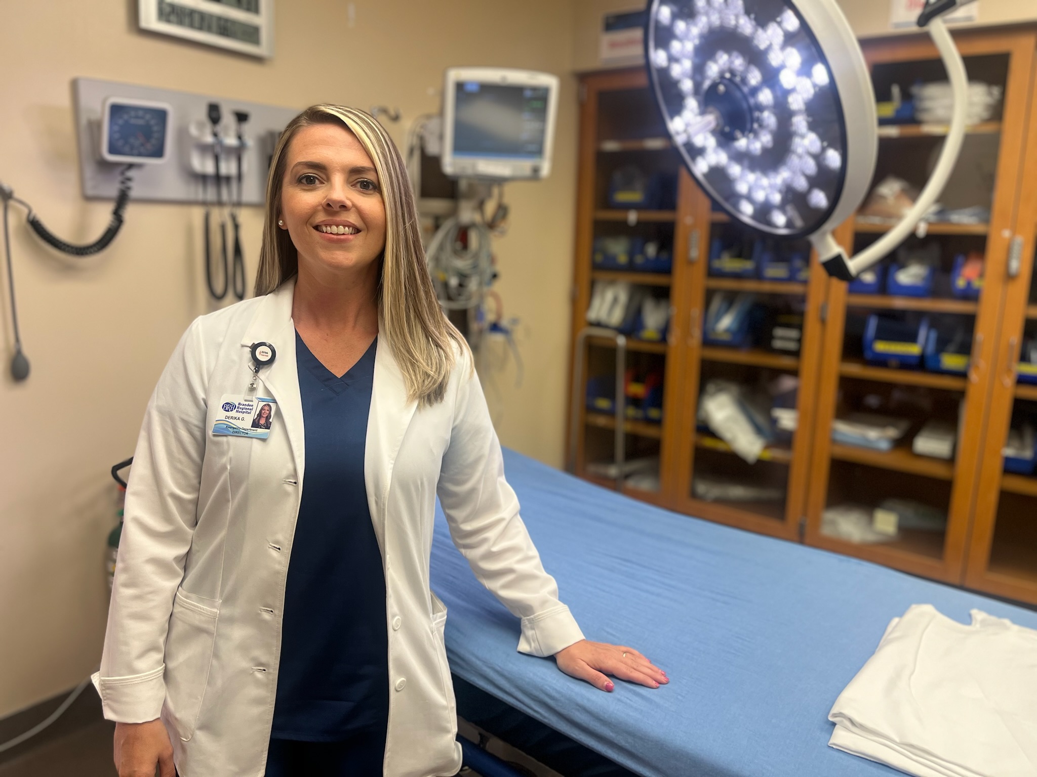 Photo of Derika Graham in an observation room.