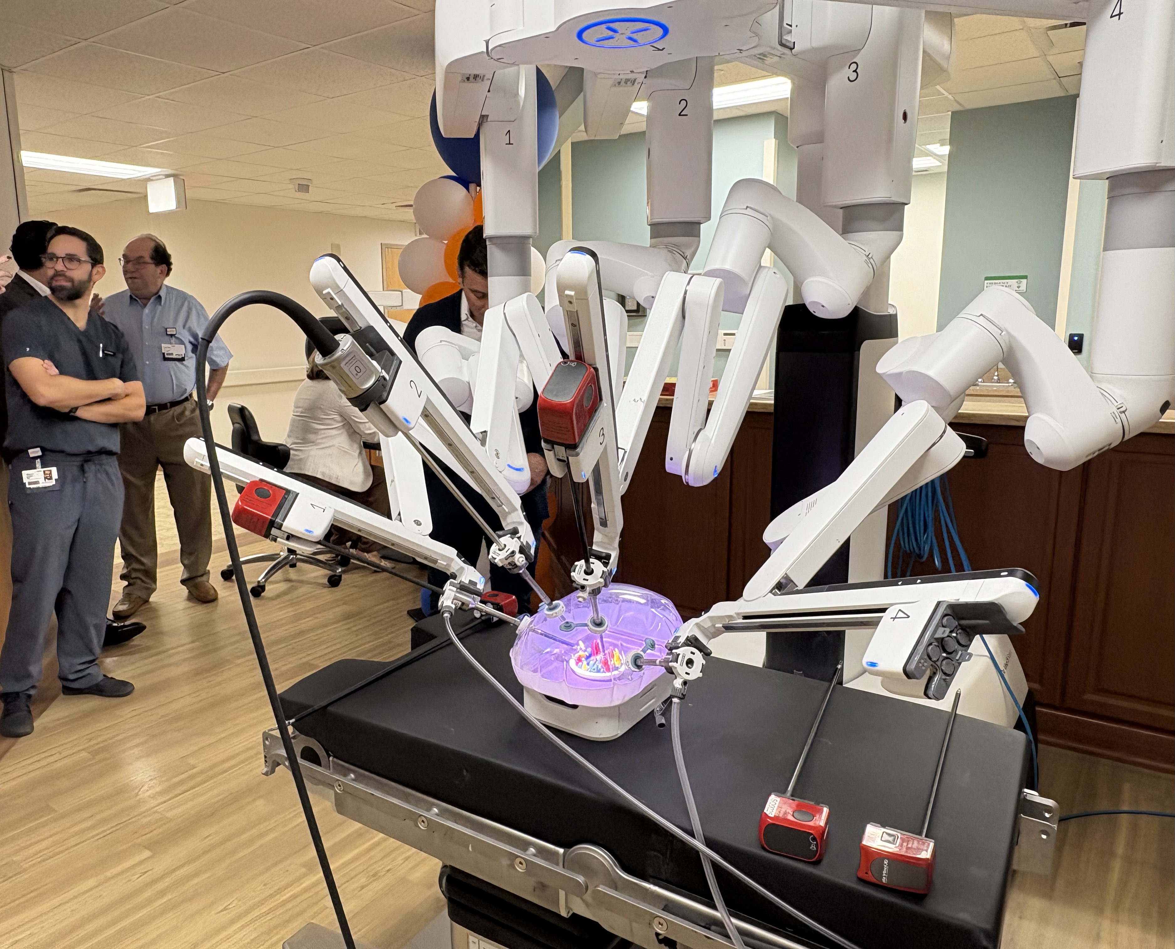 photo of multi-armed advanced surgical robot