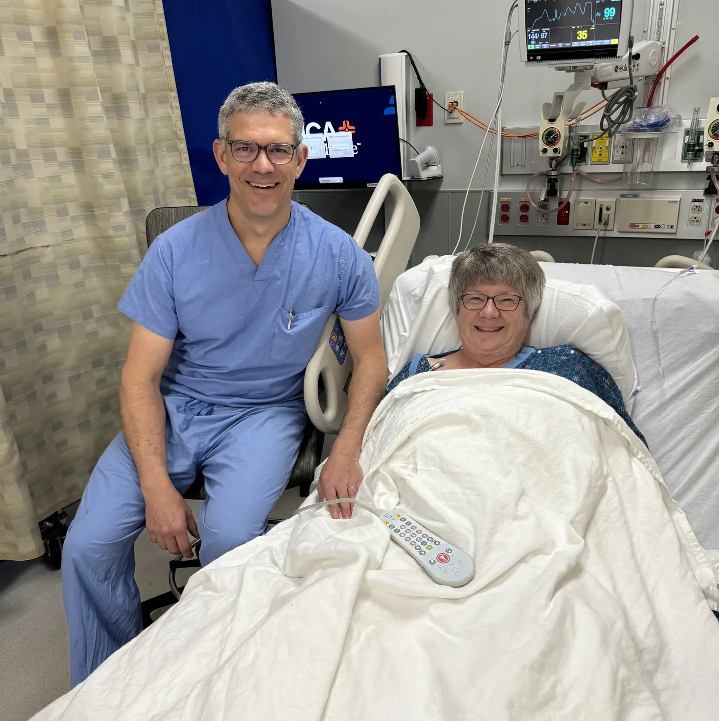 Diane's surgery was performed by Dr. David Cashen, who uses robotics to improve patient outcomes.