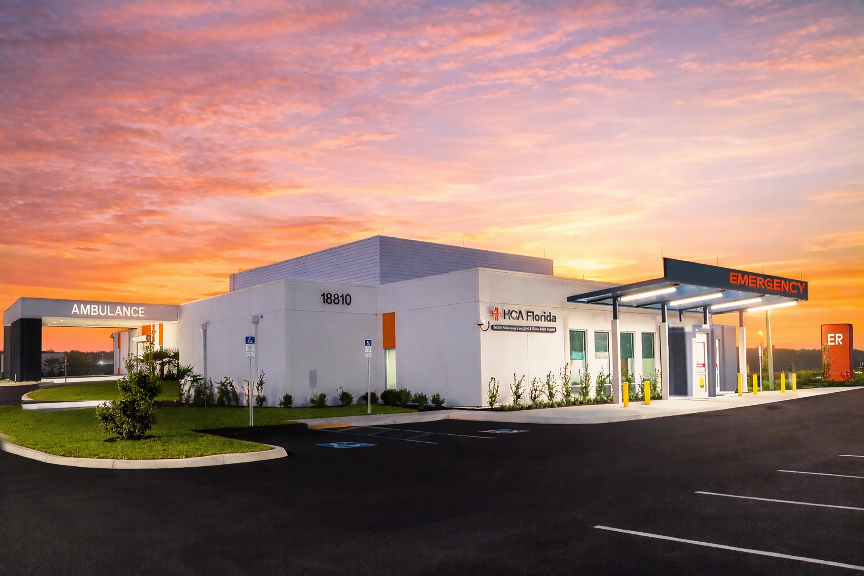 Exterior of HCA Florida Sunlake Emergency, a part of HCA Florida Trinity Hospital