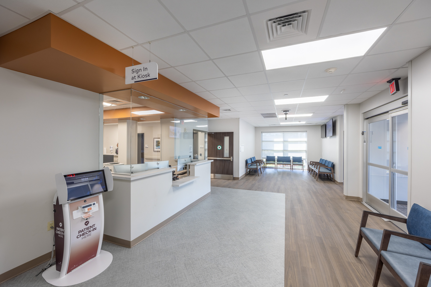 Nurses station (front desk) in Auburndale ER.