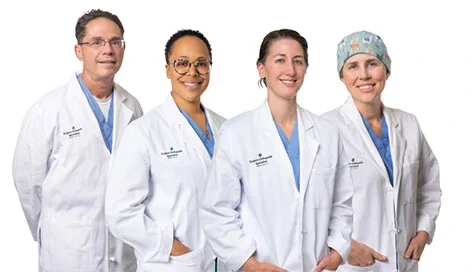 Dr. Sarah Yannascoli surrounded by Trident Orthopedic Specialists staff
