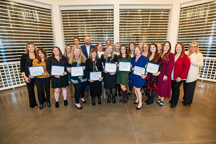 Some of colleagues marking 10 year milestone anniversaries with Portsmouth Regional and Frisbie Memorial hospitals.