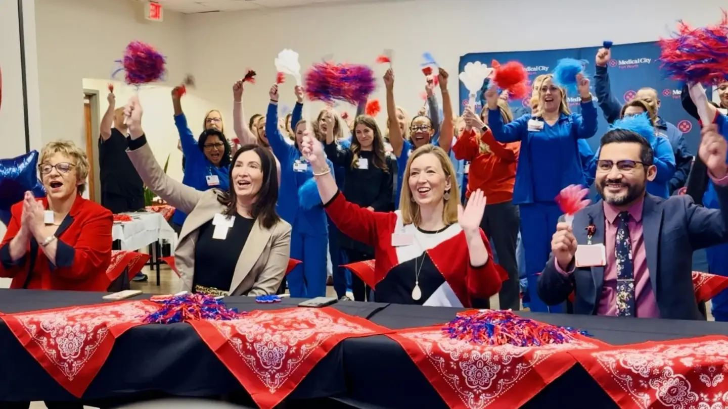 Medical City Fort Worth colleagues celebrate.