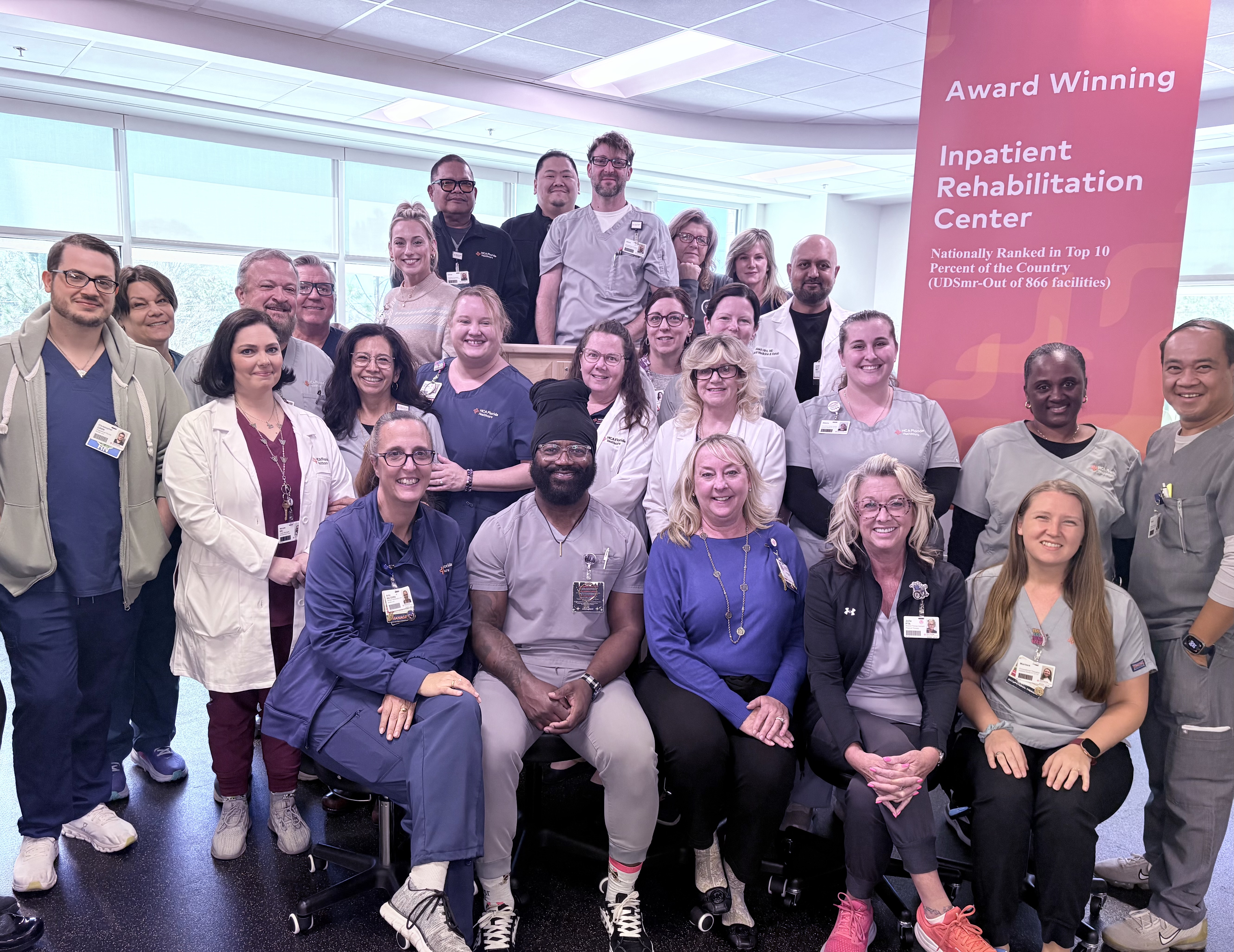 Bayonet Hospital inpatient Rehab Team posing for a picture.