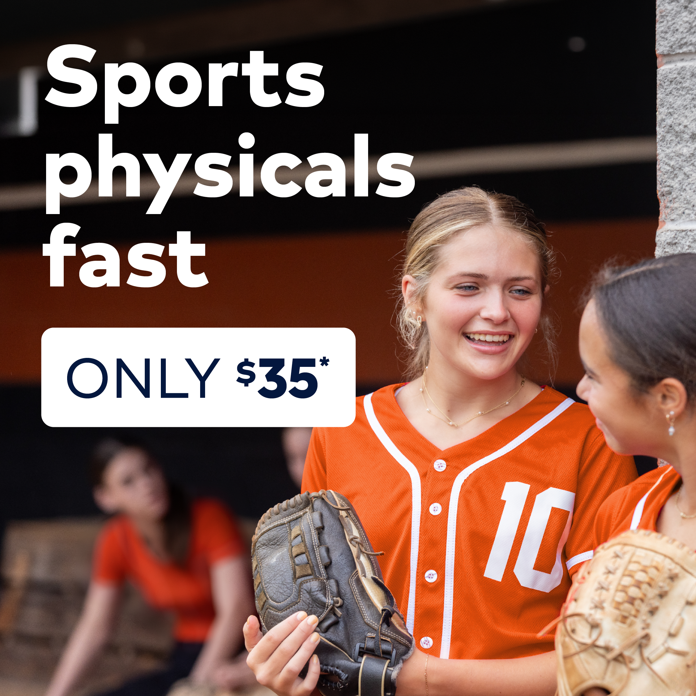 Sports physicals fast only $35 - at CareNow.