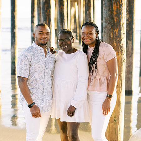 Tiffani Kintchen, with her daughter, Sanai, and her son, Kiah.