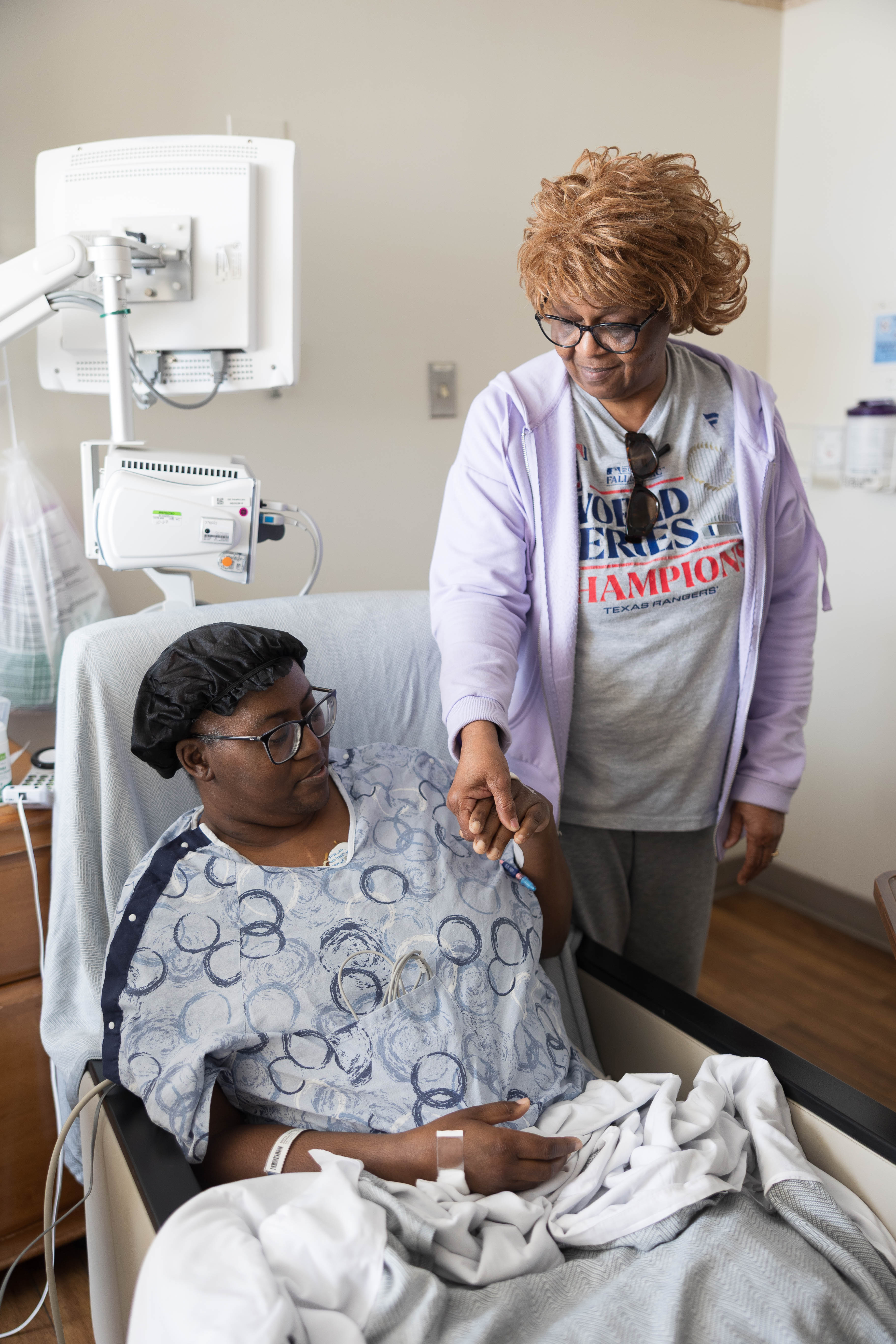 Tracia Davis, 40, of Euless, recovers after catheter-based valve treatment.