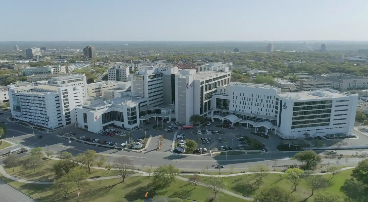 Methodist Hospital Campus Aerial Daytime drone photo