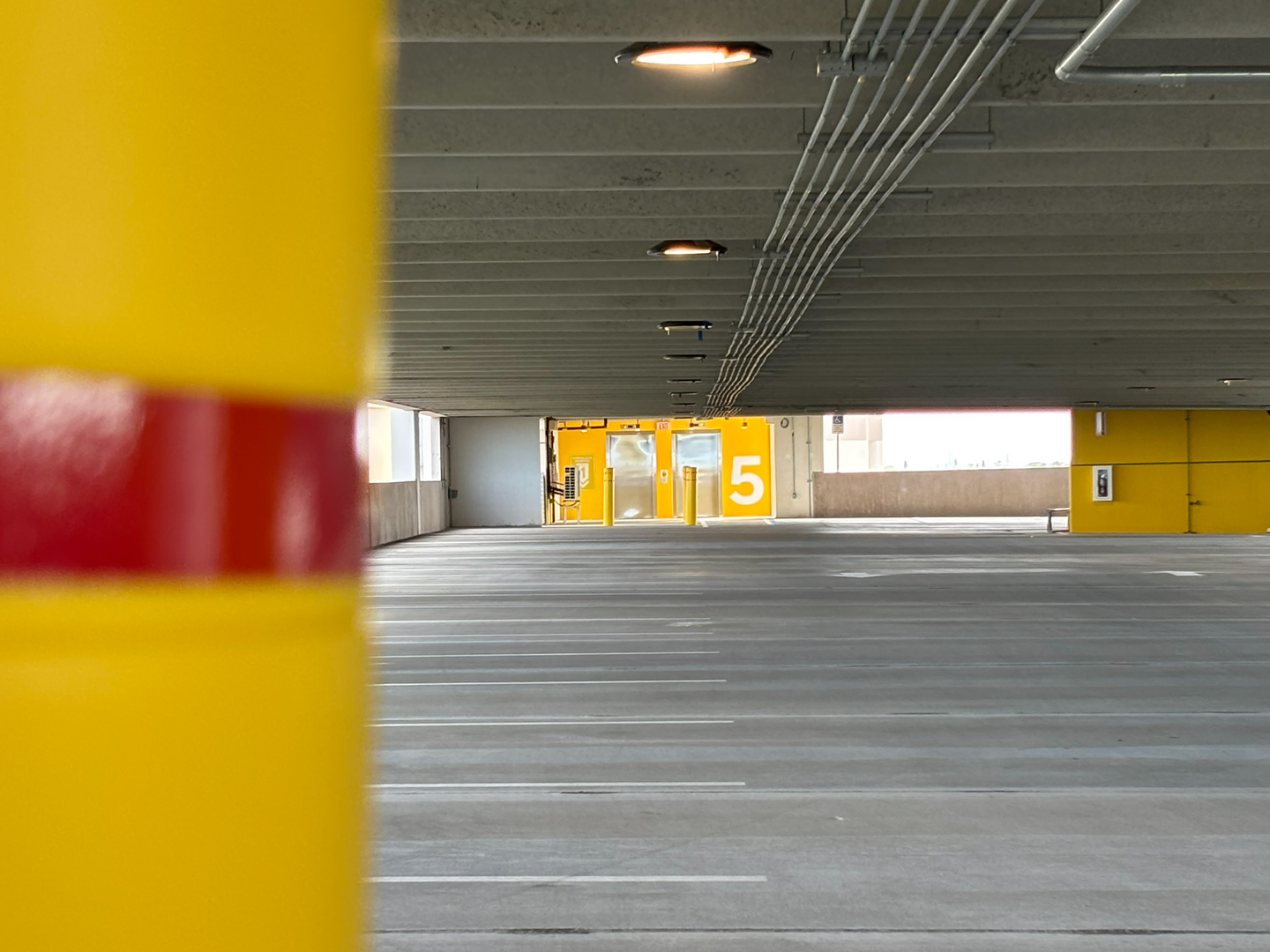 St. Lucie's new parking garage interior.