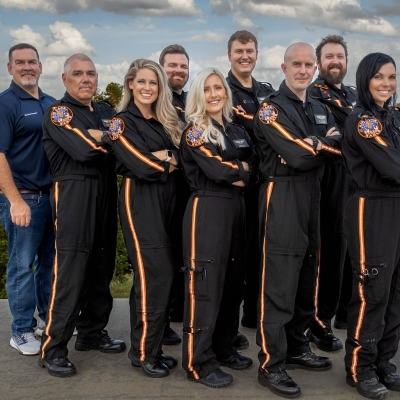 HCA Virginia's air ambulance team of nurses and paramedics.