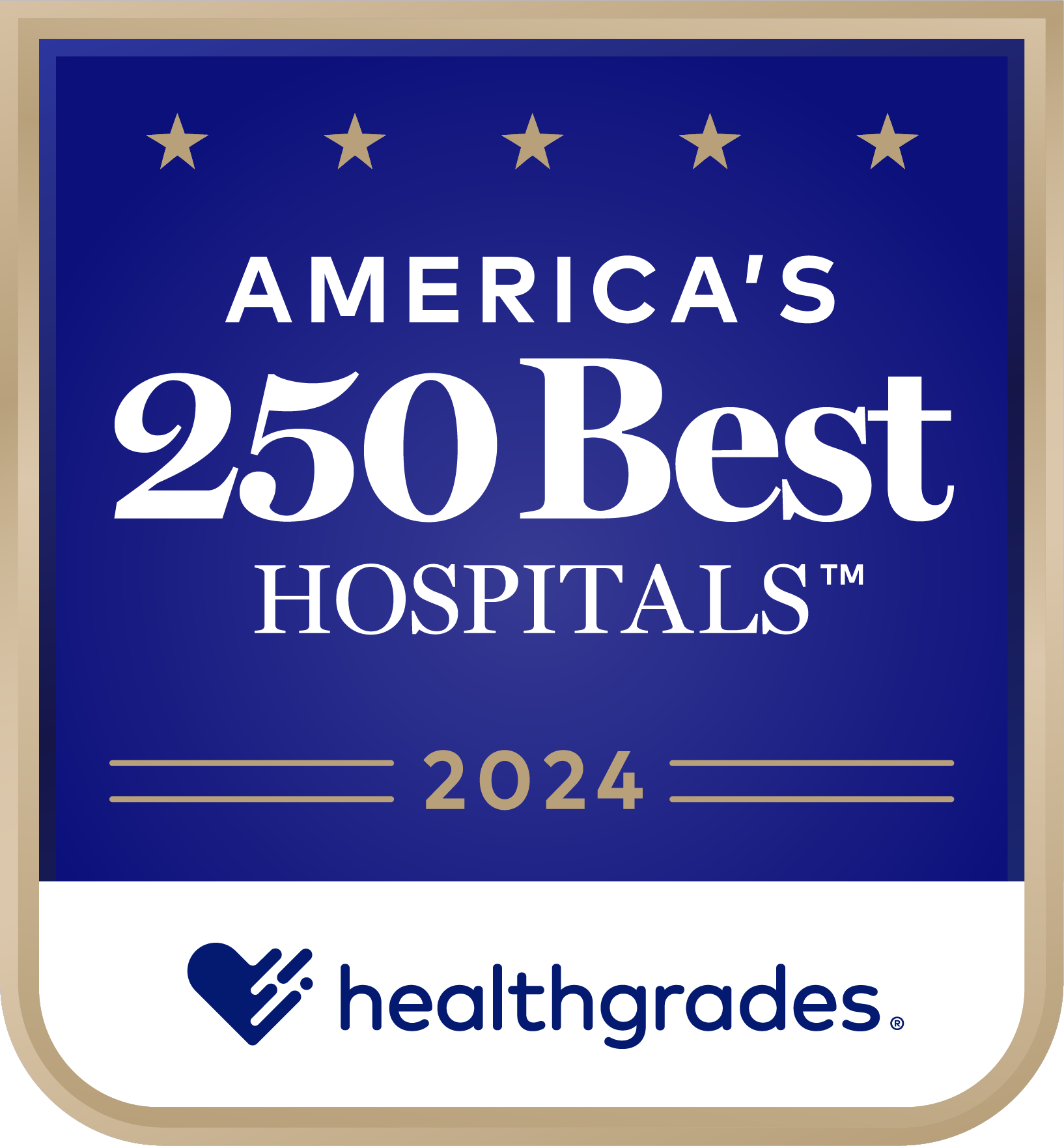 Healthgrades America's 250 Best Hospitals 2024.