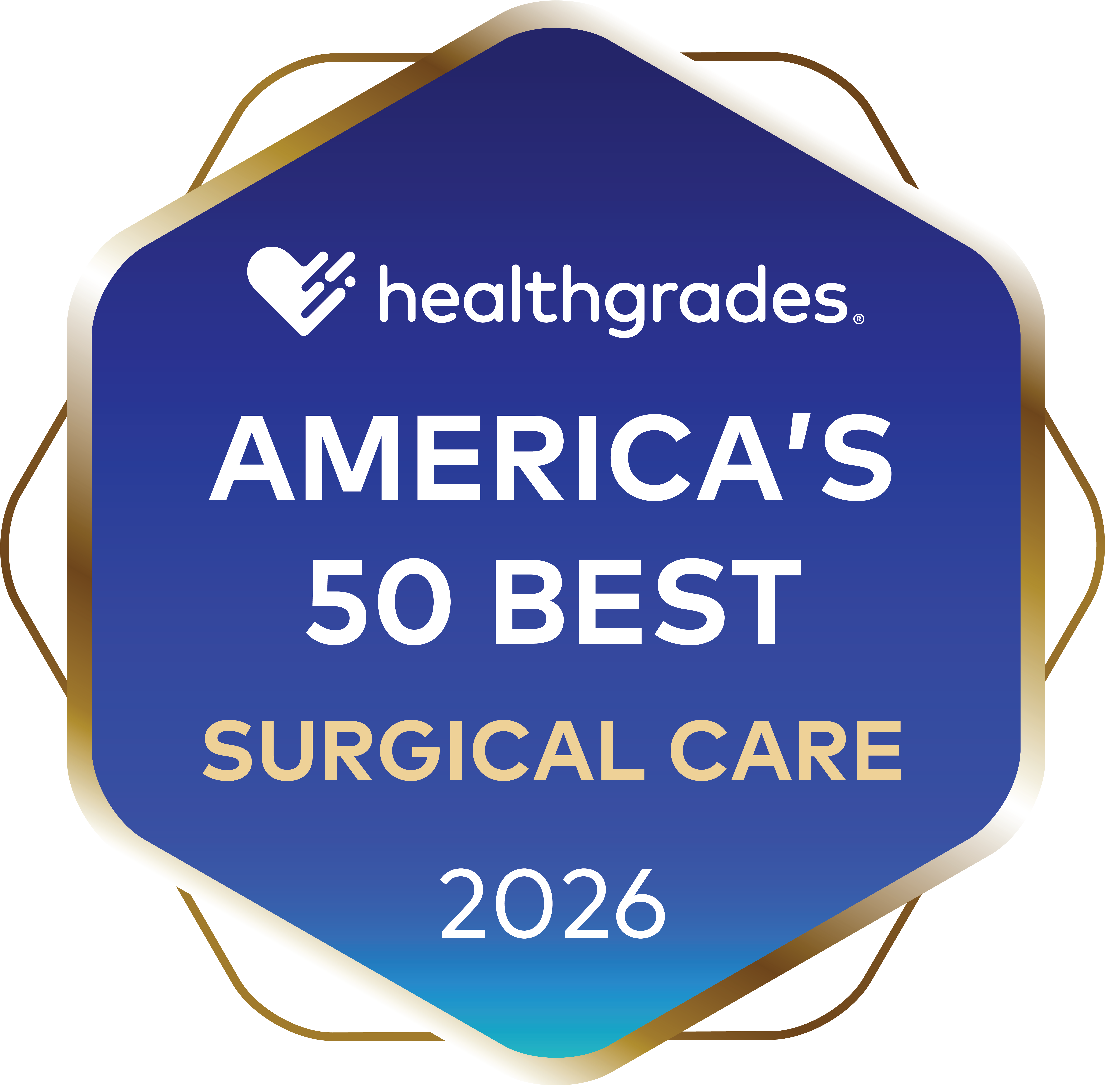 Healthgrades America's Best Surgical Care 2026 award.