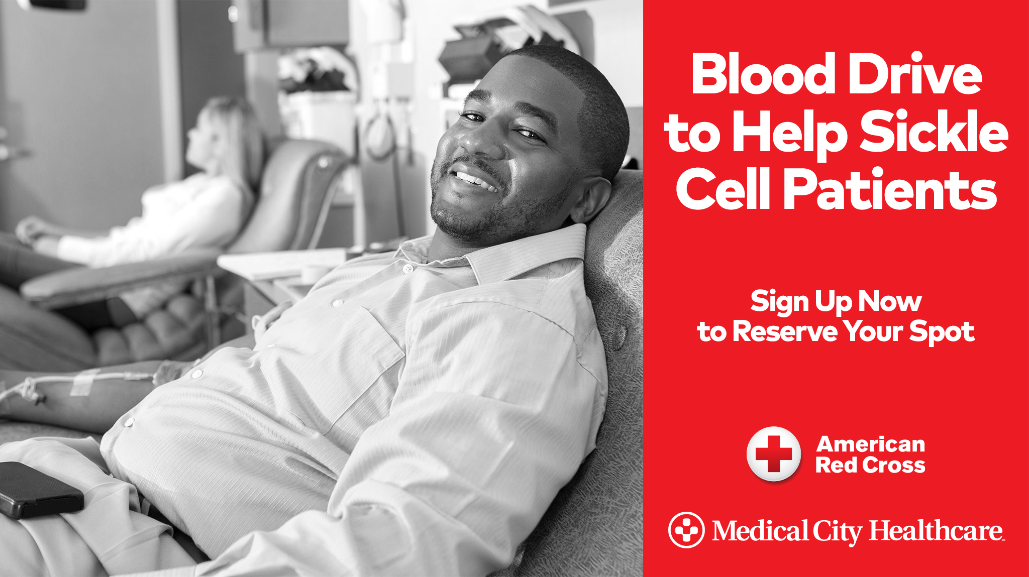 Blood drive to help sickle cell patients.