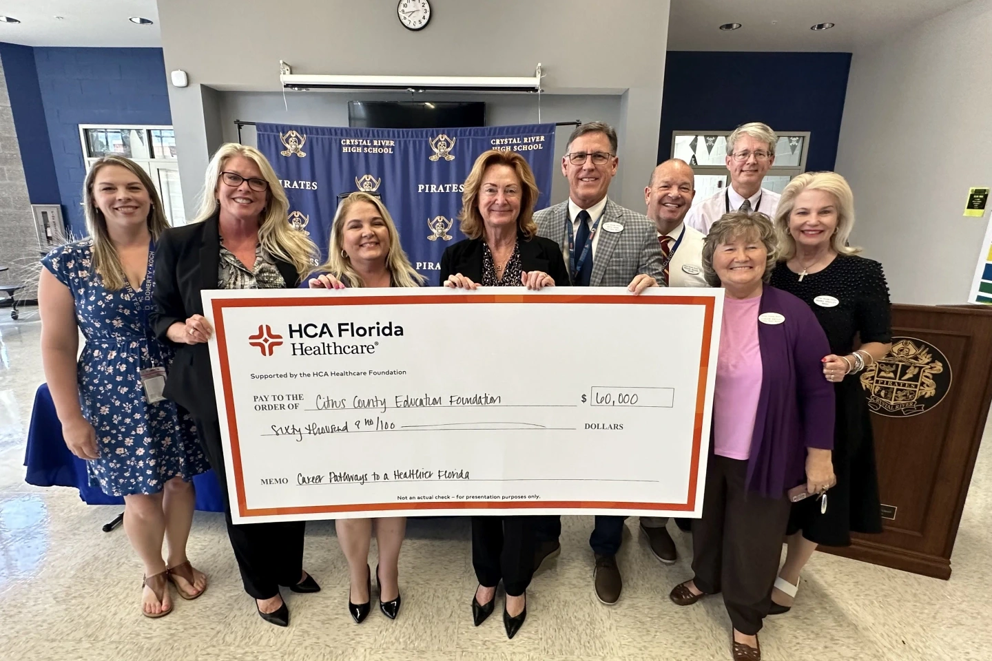 Crystal River High School Academy of Health Careers Receives $60,000 Grant from HCA Healthcare Foundation