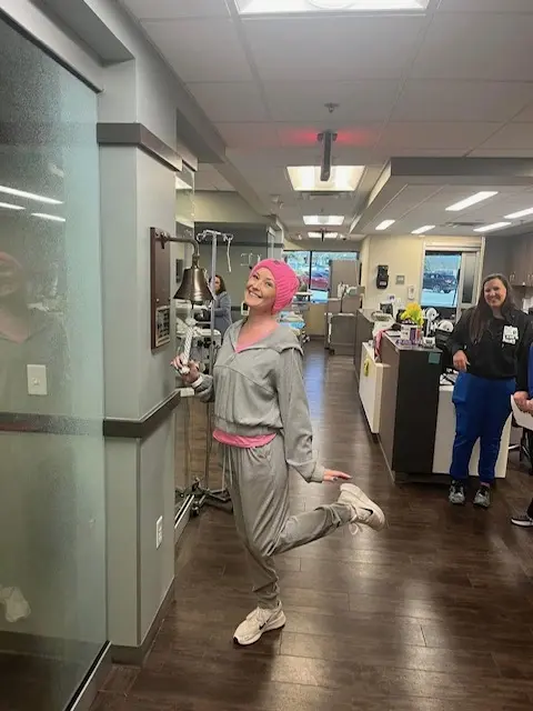 Amy Graf posing in the hospital