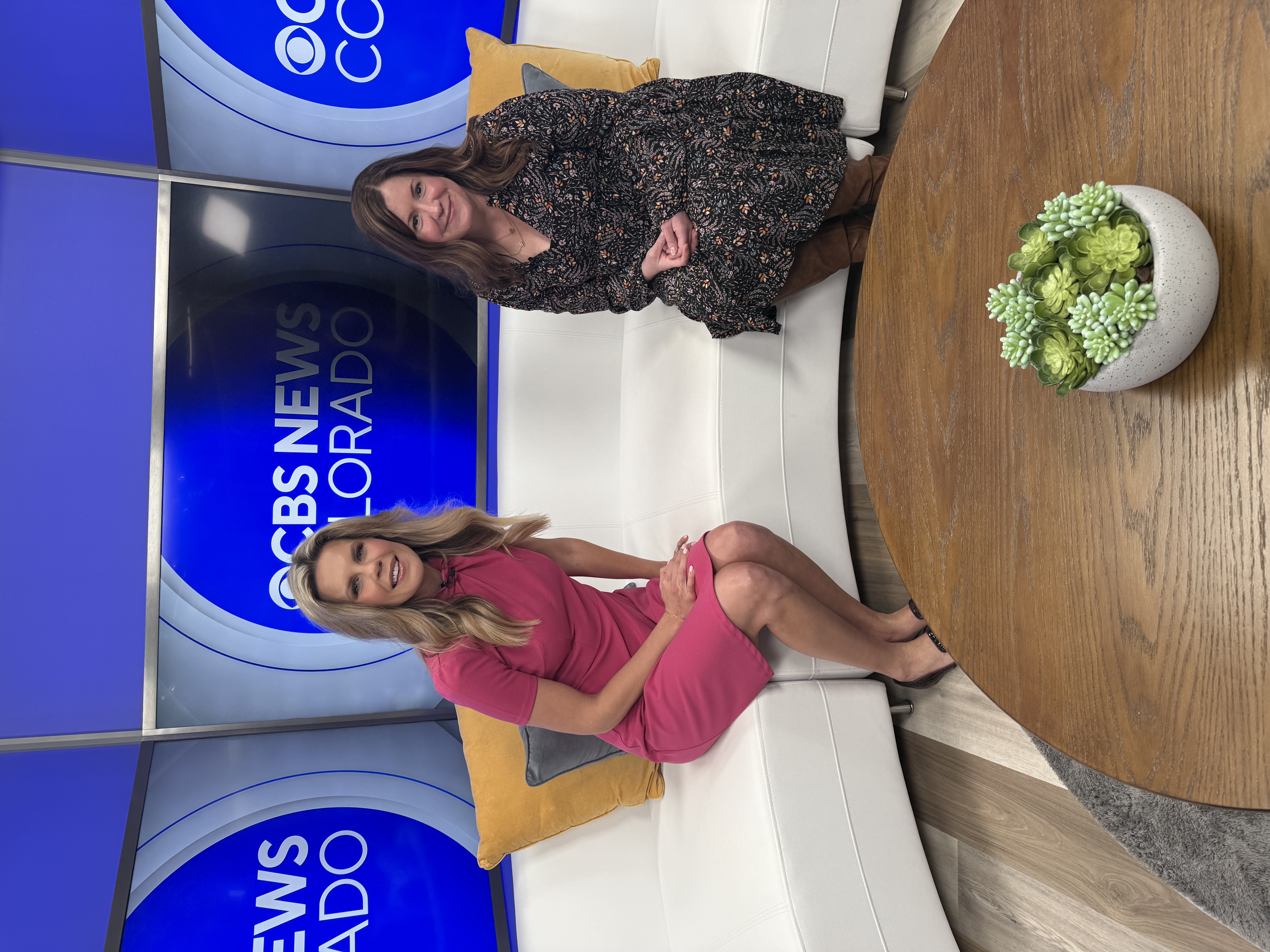 Dr. Jennifer Adams, clinical psychologist with HCA HealthONE on the CBS News Colorado set.