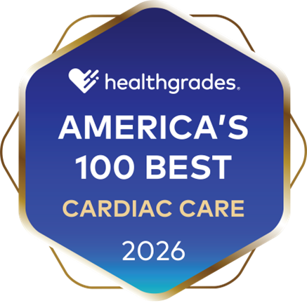 Healthgrades America's Best 100 Cardiac Care 2026 Award.