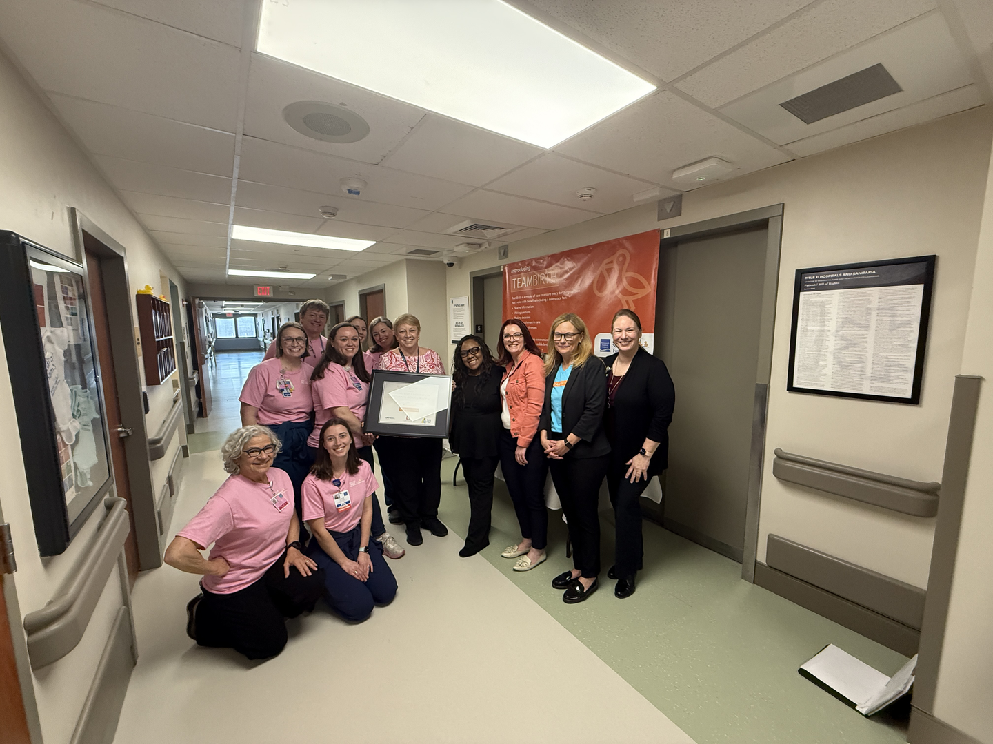 Members of labor delivery team at Porsmouth Regional Medical Center.