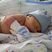 Baby Wyatt Robinson in the NICU.