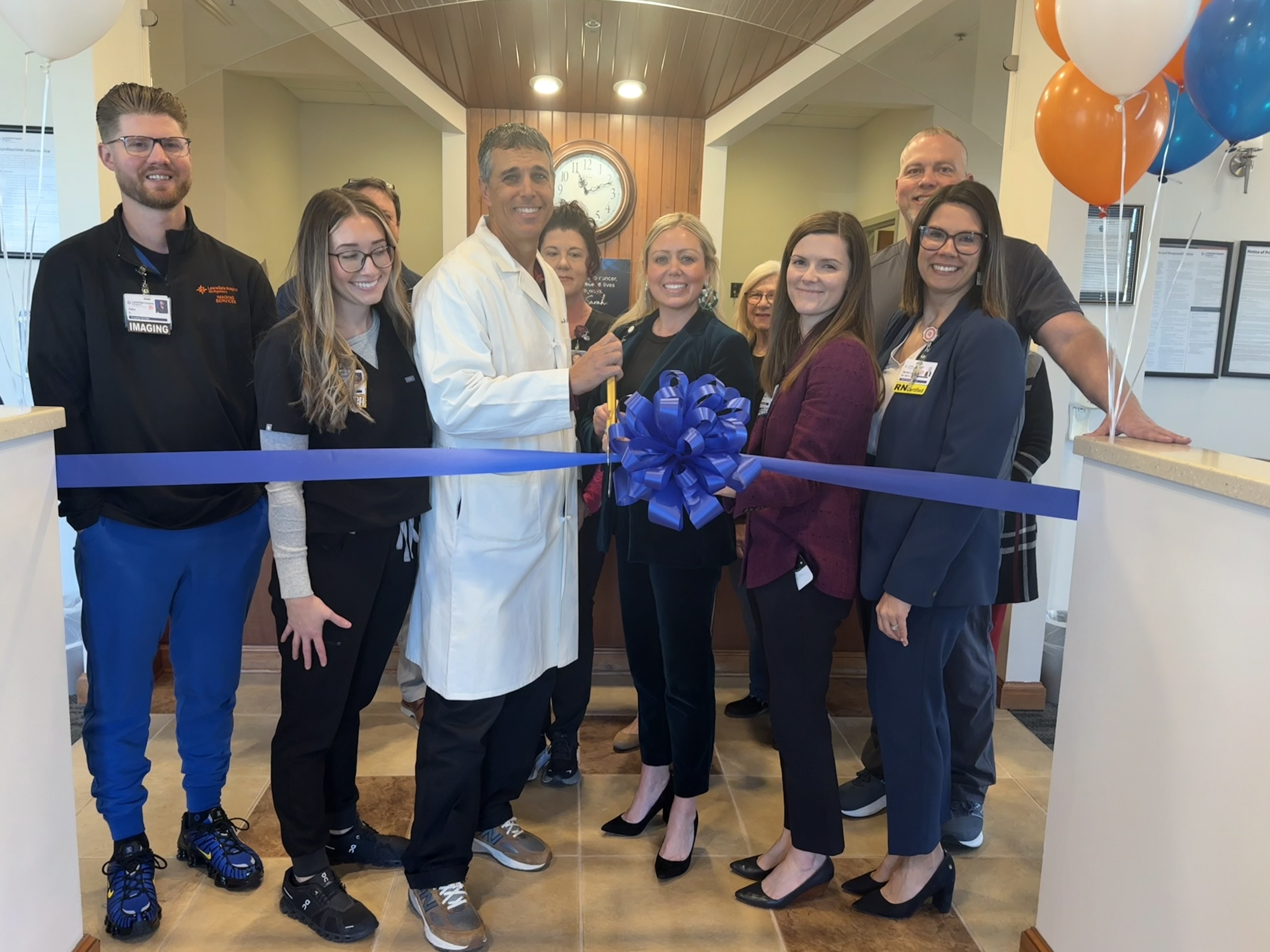  LewisGale Hospital Montgomery leaders gather for a ribbon cutting to celebrate the new investment.