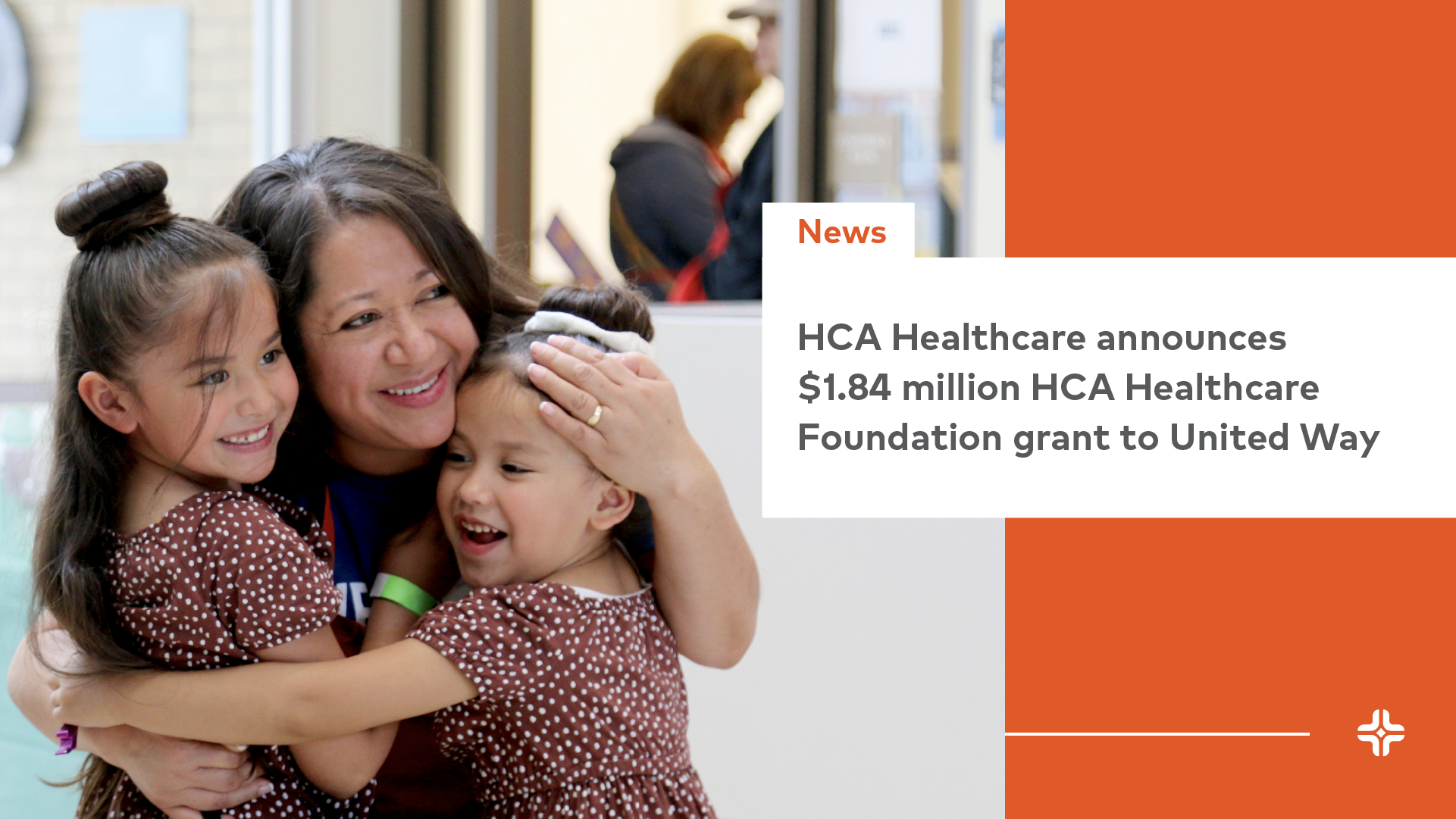 HCA Healthcare announces $1.84 million HCA Healthcare Foundation grant to United Way