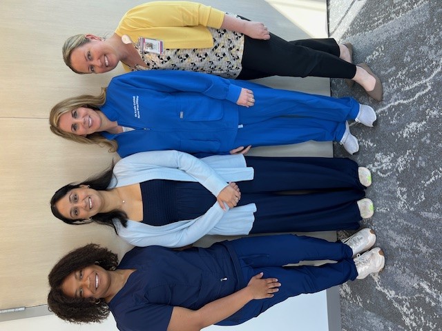 Women's mental health staff standing with patient Kay Aujla