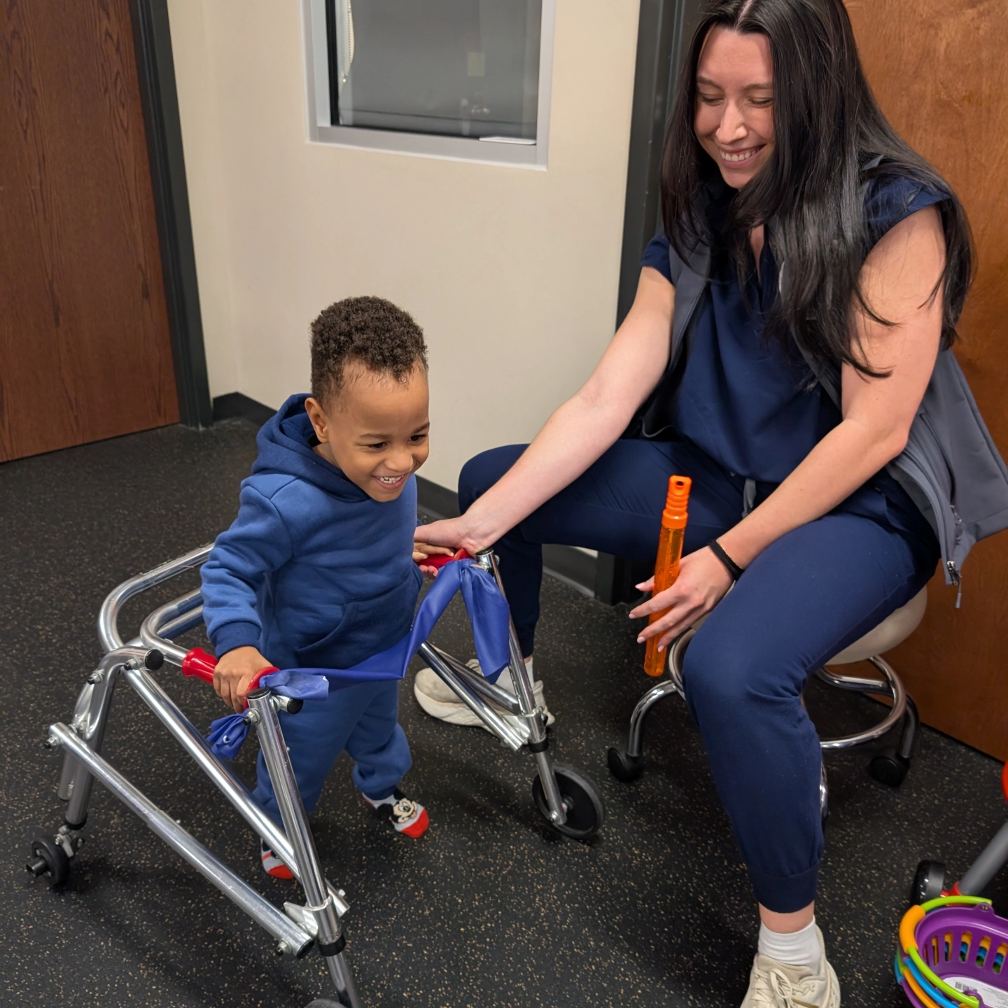 Jahleel and Justus happy with Tristar Summit rehabilitation team.