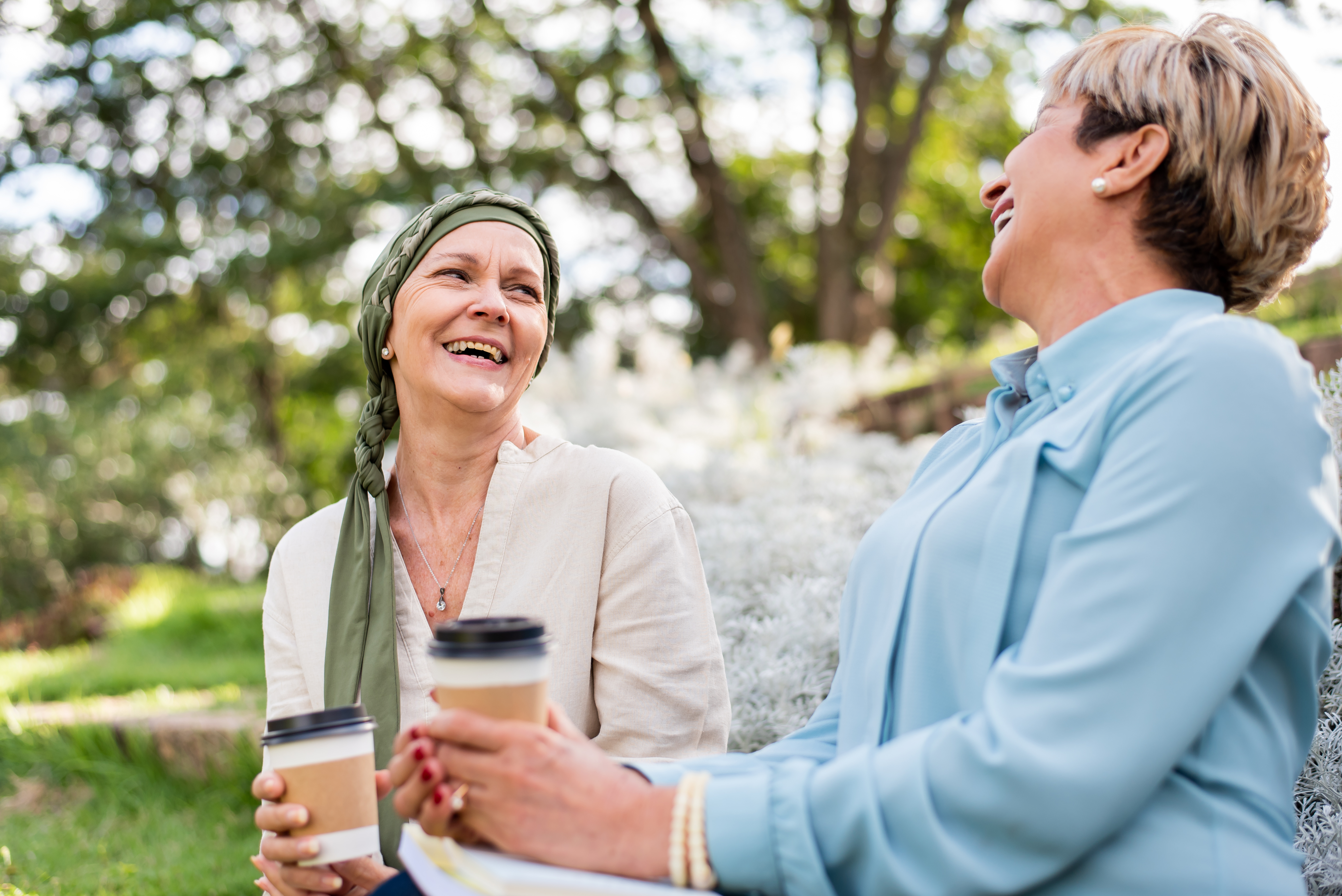 Friends support each other through cancer treatment