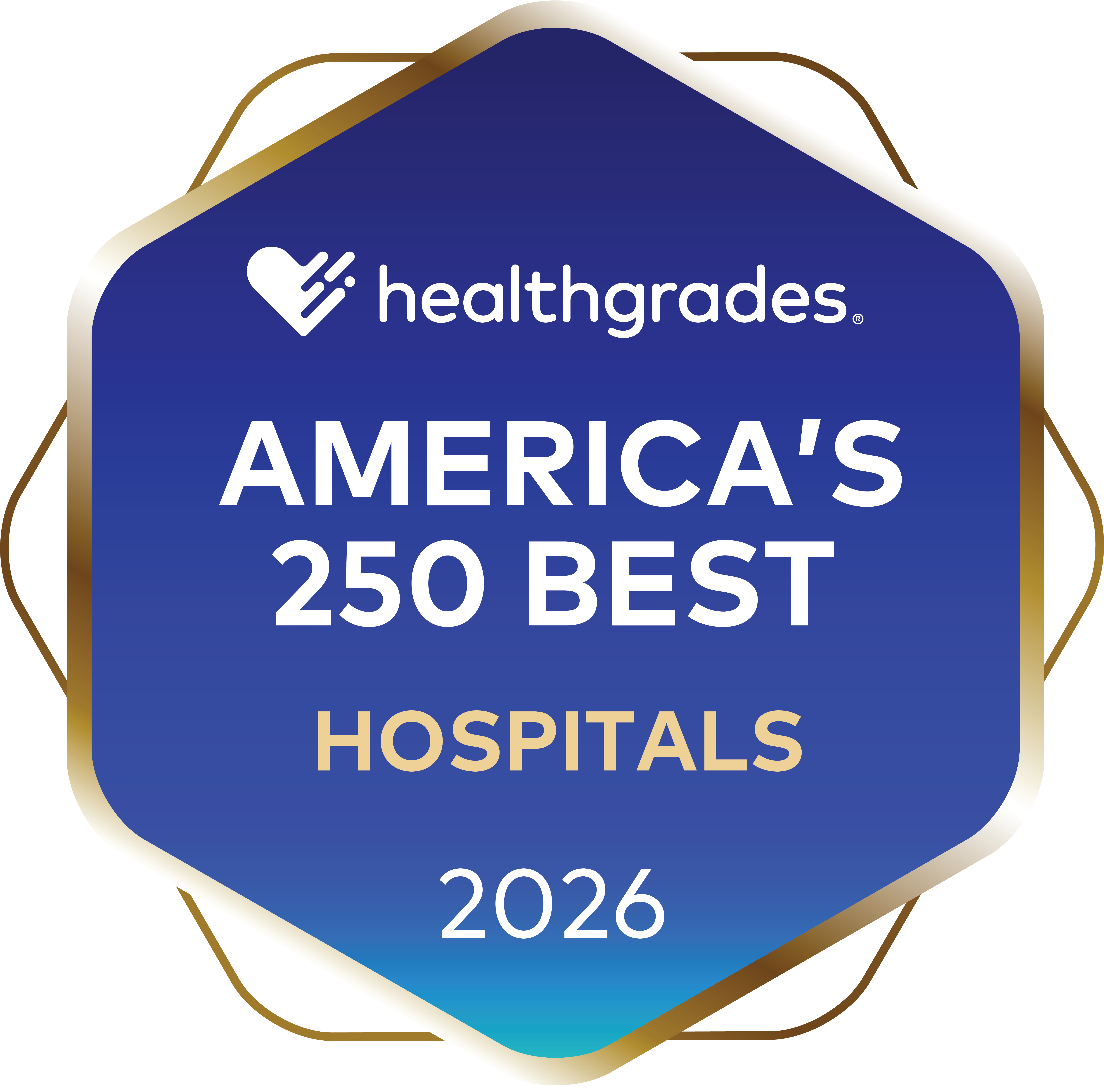 Healthgrades Americas 250 Best Hospitals award 2026.