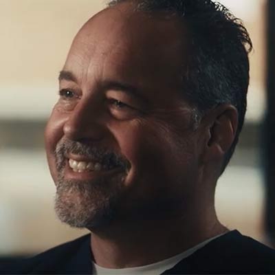 Doug smiles during an interview about his experience working for St. David's HealthCare.