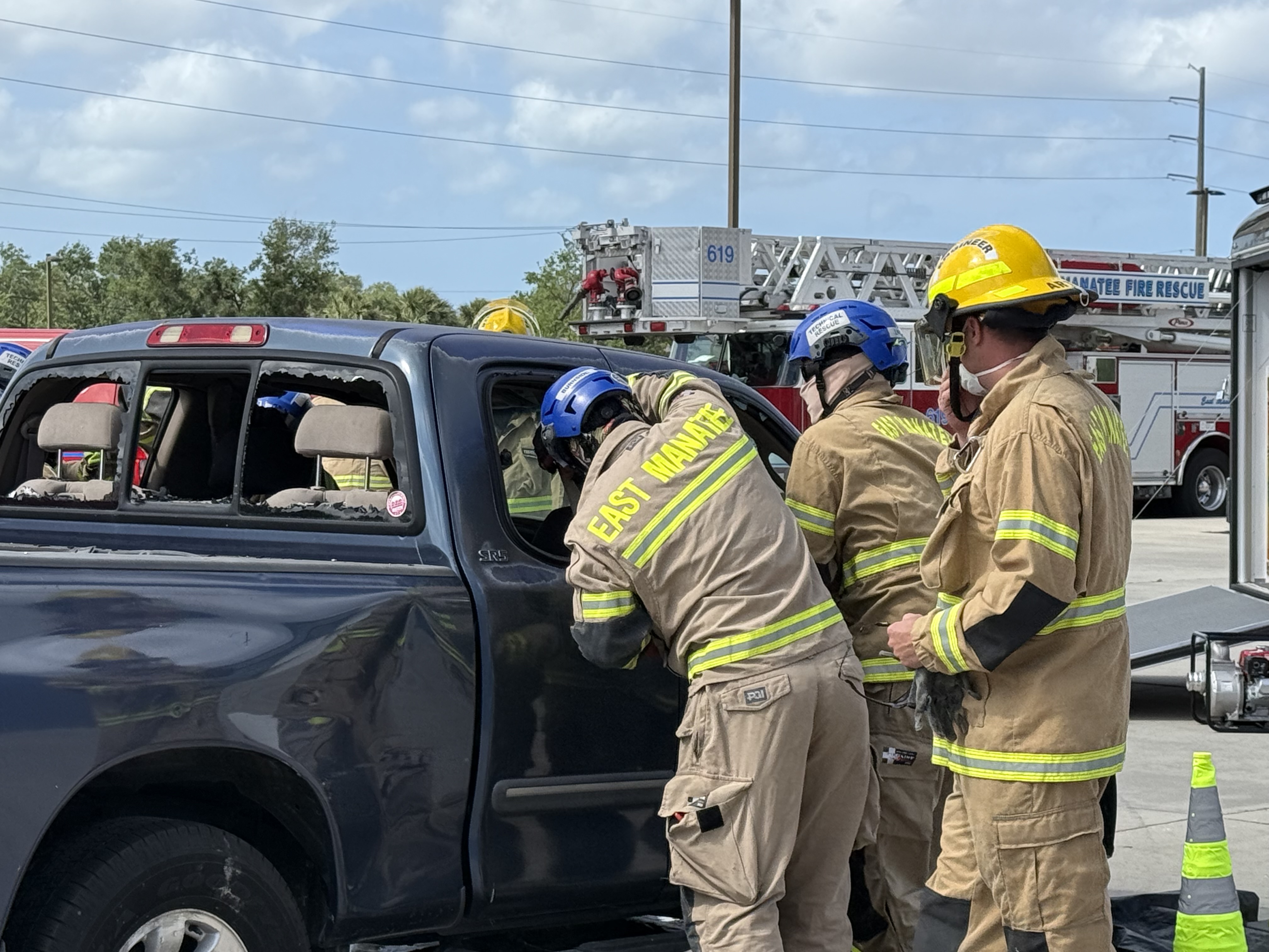 East Manatee Fire Rescue demonstrates a vehicle extrication at EMS Field Day. 
