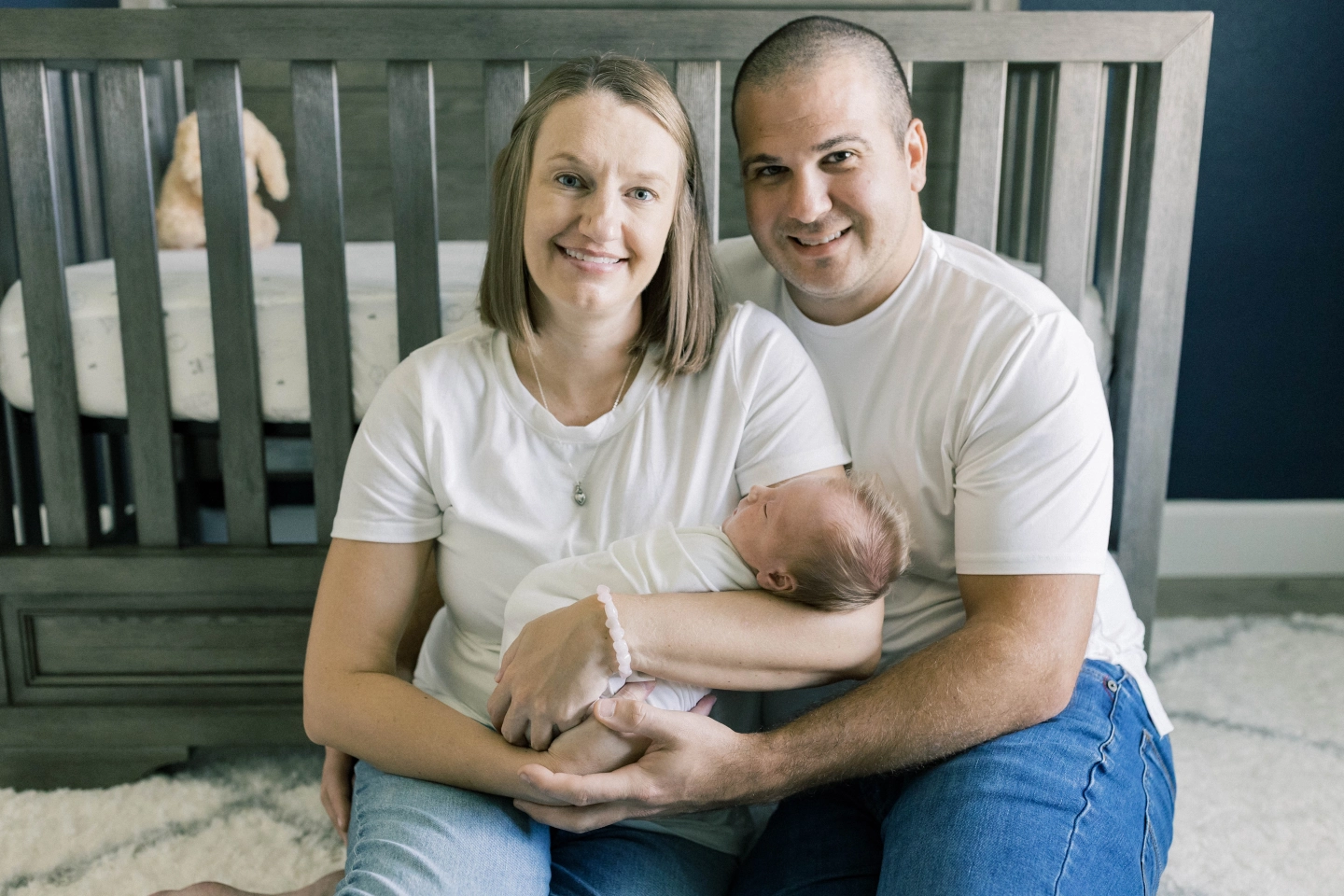 Stephanie, her boyfriend, Brandon and Corbin pose for a sweet family photo.