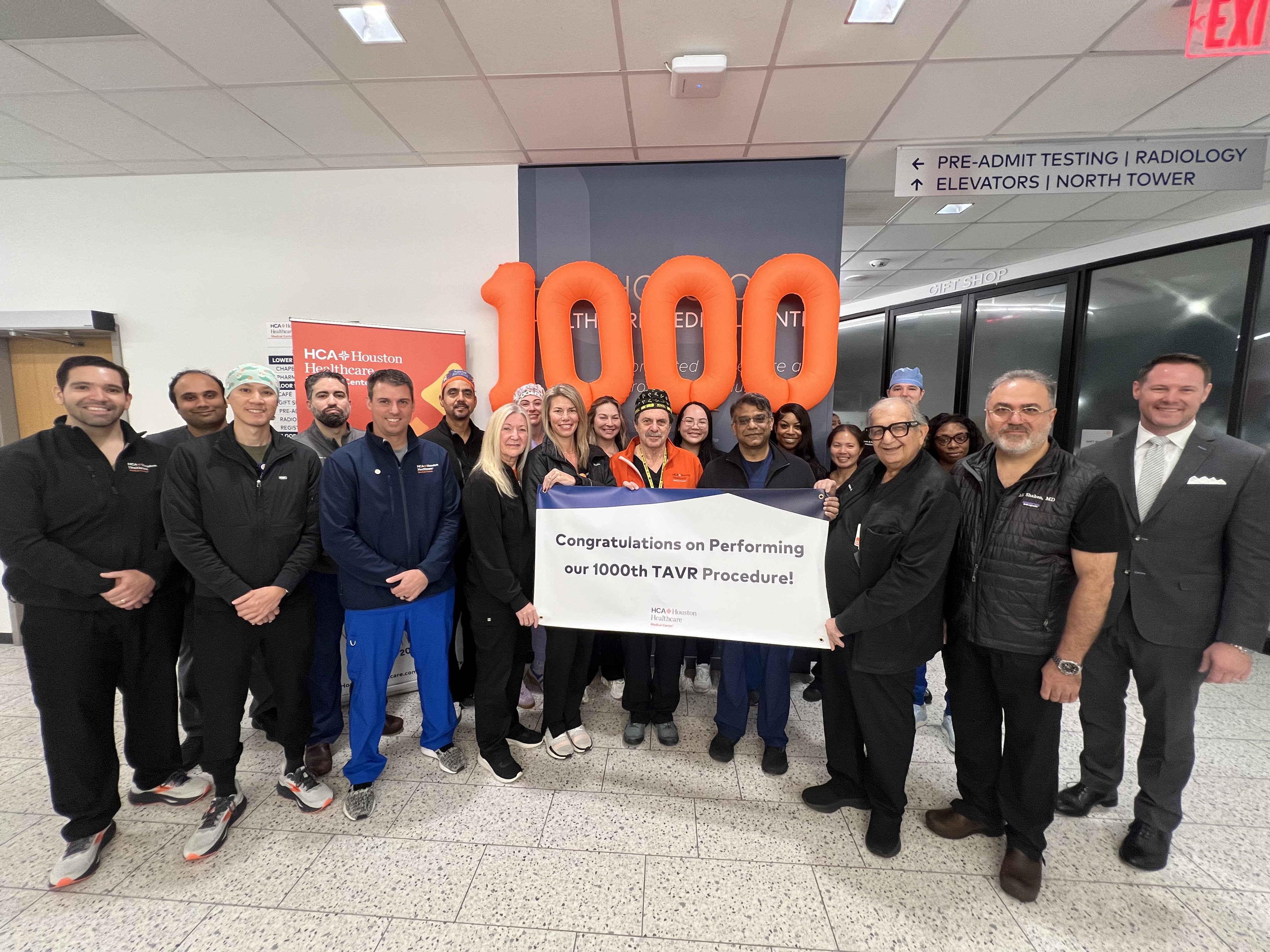 Celebrating the 1000th TAVR surgery is being celebrated by the HCA Houston Healthcare Medical Center.