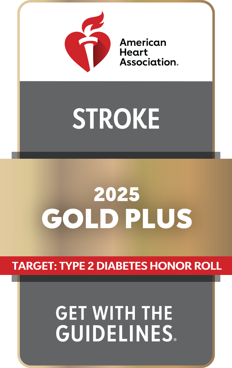 American Heart Association - Stroke - 2025 Gold Plus Target: Type 2 Diabetes Honor Roll Get With The Guidelines.