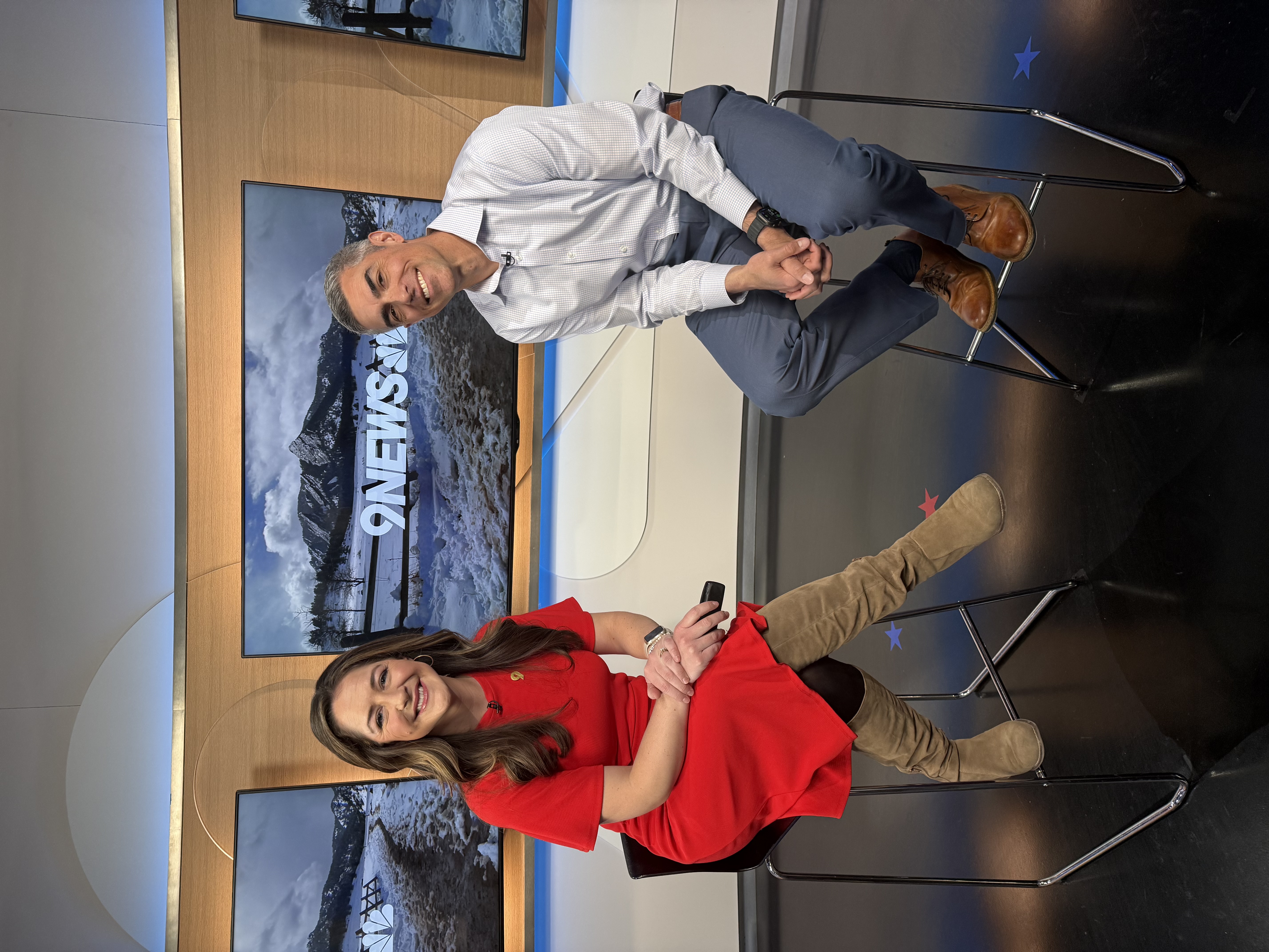 Dr. Michael DiMaria on the 9news set.