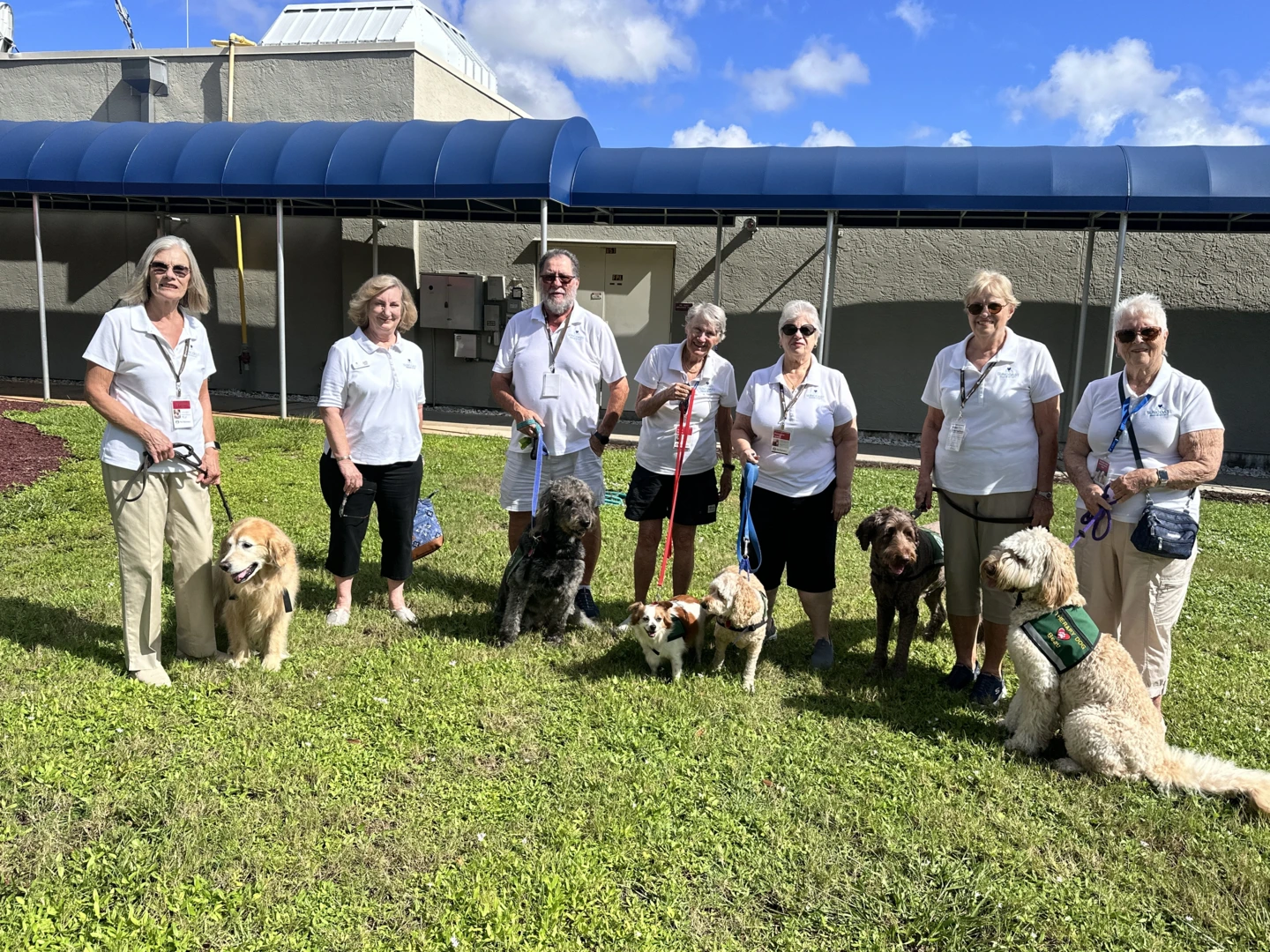 Photo of pet therapy team.