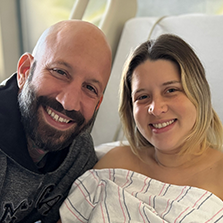 Jessica and Eric photo in hospital