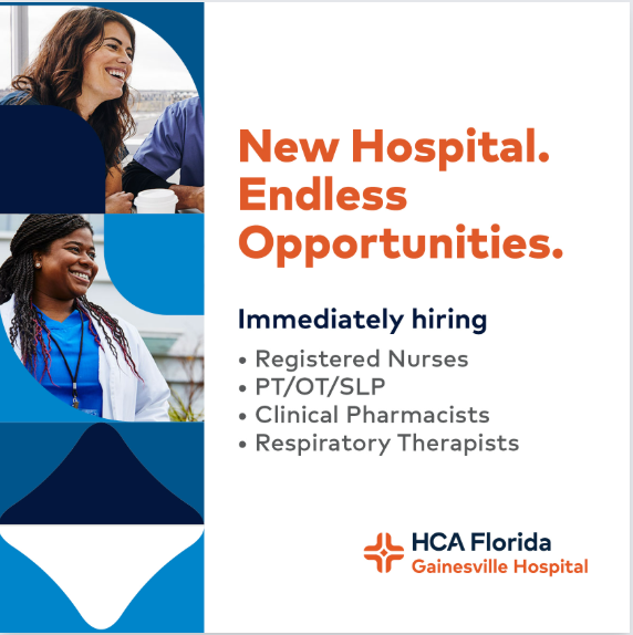 Talent Thursdays are happening at HCA Florida Gainesville Hospital every Thursday from 1-3 p.m.