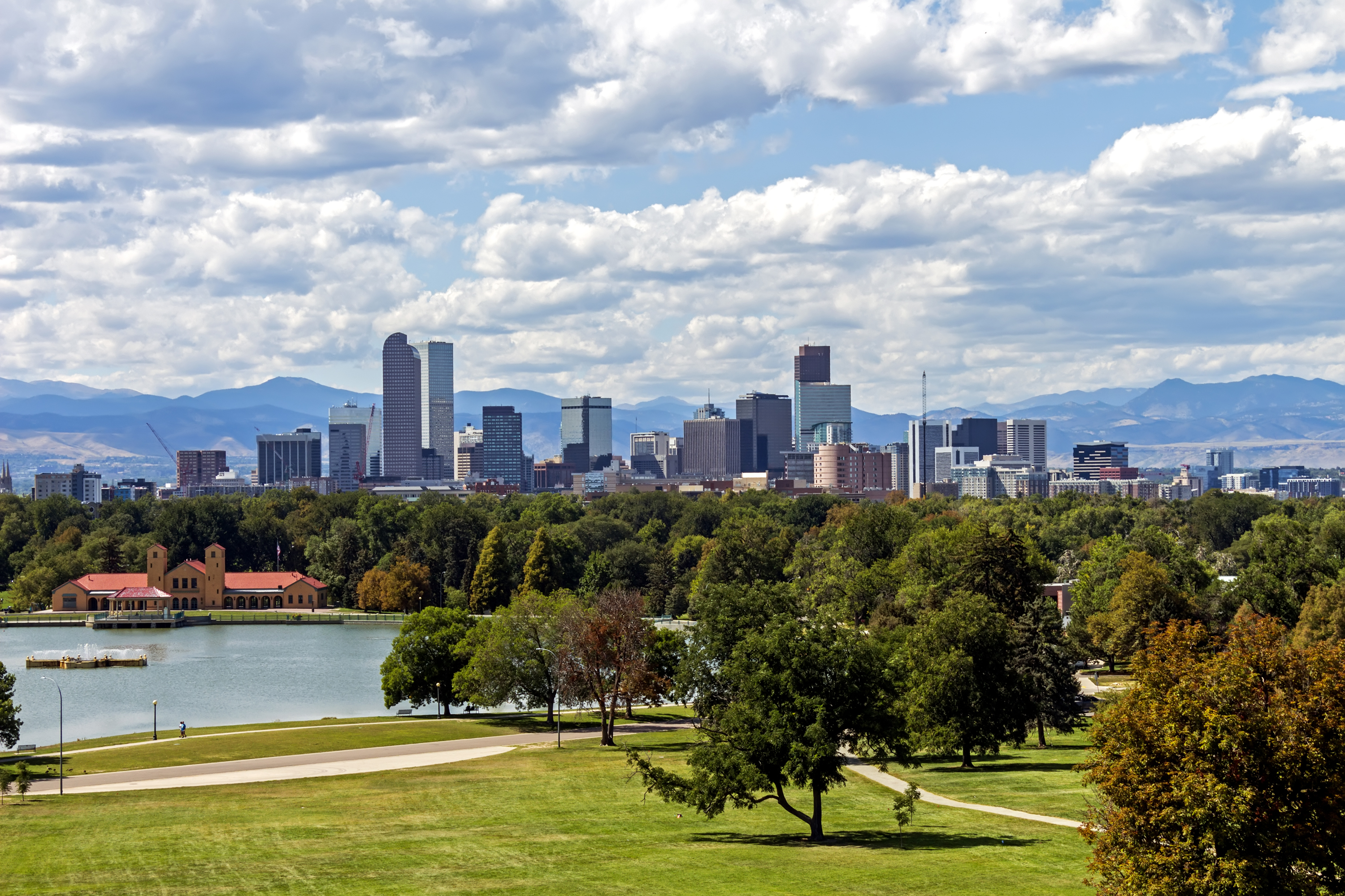 Denver skyline on a summer day.