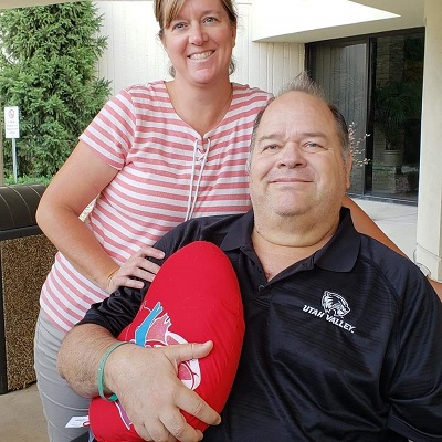 Michael Nixon and his wife.