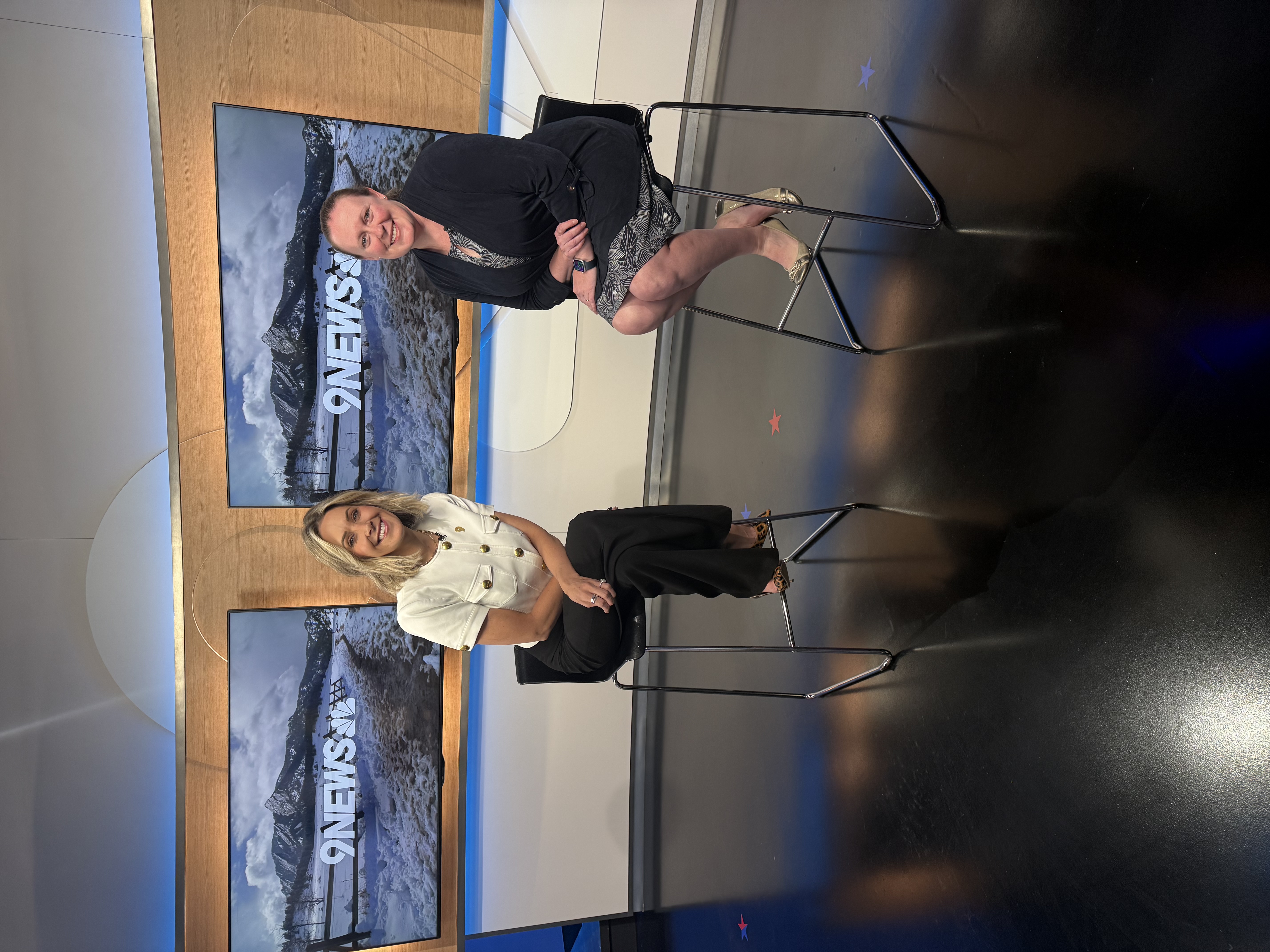Dr. Melissa Miller, from HCA HealthONE Aurora, on the 9news tv set.