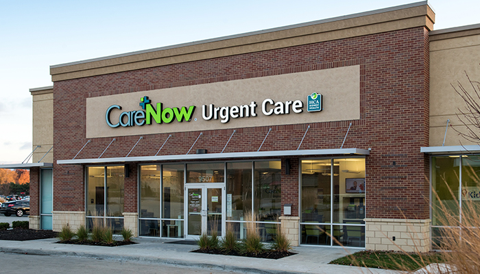 Exterior view of the CareNow Urgent Care Overland Park North location.