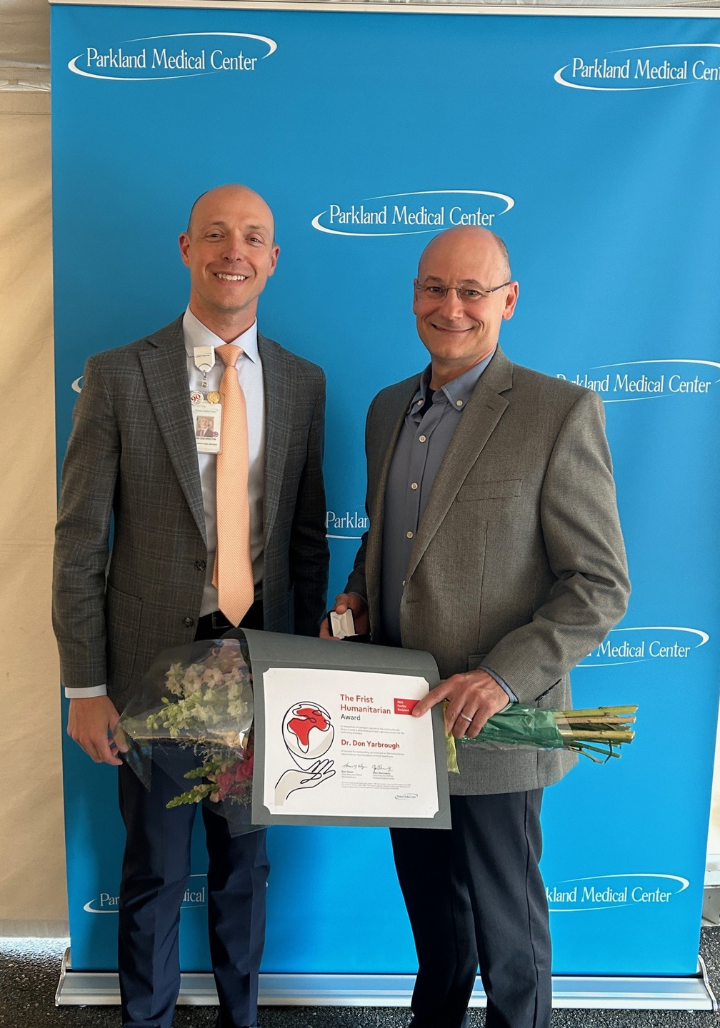 Parkland CEO John Skevinton with Dr. Don Yarbrough.
